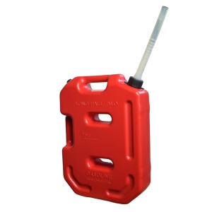 Canistră din plastic cu supapă de aerisire și furtun flexibil de turnare inclus, roșu, 10L, 34.5 x 10.5 x 47.1 cm, Emd4x4