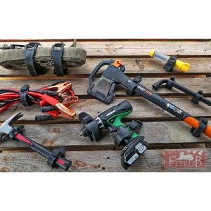 Clema (suport) din cauciuc universală 40–60 mm pentru prindere lanterne, topoare, scule sau accesorii auto și camping, Fitrub
