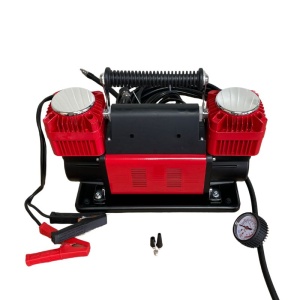 Compresor Auto Off-Road Profesional 12V Husar Winch 300L/min, Dublu Piston, 90A, Kit Complet