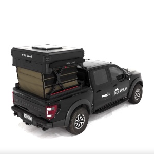 Cort de acoperis auto 2-3 persoane, cu două niveluri, compatibil cu autovehicule tip pick-up, acționare automată, Wingman Wild Land