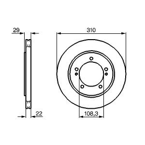 Disc frână față Suzuki Grand Vitara (1998-2015) Ø310 mm Bosch - Img 6