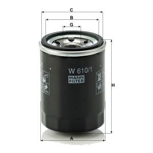 Filtru ulei Suzuki Jimny (1998-2018), Samurai (1988-2004), Vitara (1988-1999, 2015-2023) Mann Filter - Img 4