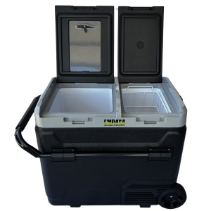 Frigider si congelator auto portabil cu roți 60 L, cu compresor, alimentare 12V/24V/220V, Bluetooth, control digital, -20°C +20°C, EMD4X4