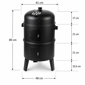 Grătar 3 în 1 cu afumătoare și termometru Curron SmokeHouse GM8000 MalTec