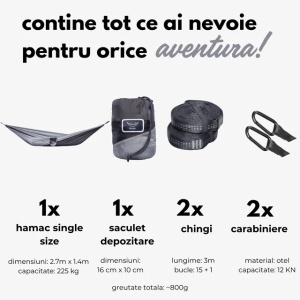 Hamac hikerjoy black&grey din