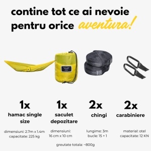 Hamac hikerjoy PRO galben,