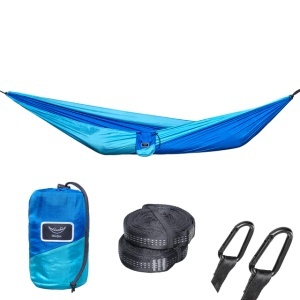 Hamac hikerjoy sky blue din nylon tip parașută 210T, capacitate 225 kg, hikerjoy