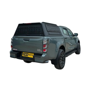 Hardtop negru pentru Isuzu D-Max (2021-2025), prevăzut cu 3 uși rabatabile multifuncționale AQM Q80
