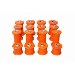 Kit bucse Jeep Wrangler YJ (1987-1995) Poliuretan Portocalii 75 ShA Elast-Pol