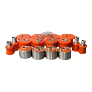 Kit bucse Toyota Land Cruiser 70/73 (după 1991) Poliuretan Portocalii 75 ShA cu bucse caster metalice 35mm Elast-Pol
