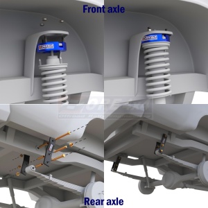 Kit înălțare suspensie +5 cm Mitsubishi L200 (2006-2015) ORE4x4 - Img 5