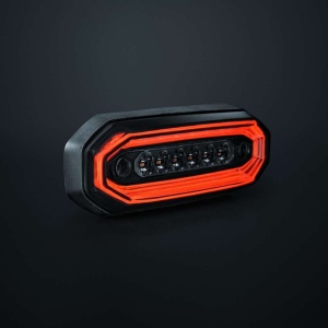 Lampa de avertizare directionala cu 6 LED-uri FOR9T Aura, pozitie rosie, 10-48V, IP67, Strands - Img 2