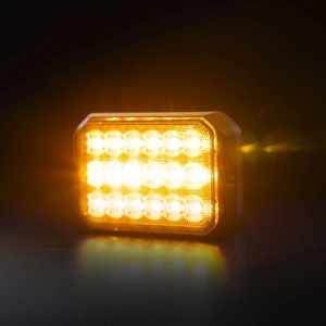 Vedere laterală a lămpii de avertizare stroboscopice, cu iluminare Alb/Chihlimbar, Lampa de avertizare stroboscopica.