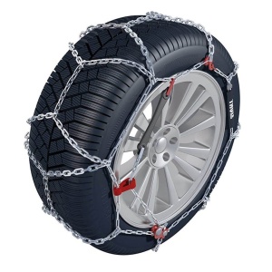 Vedere laterală a lanțurilor Konig CB-12, cu sistemul de tensionare vizibil.