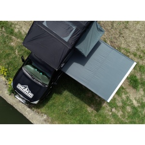 Marchiză auto 2,5×3 m, poliester 600D, impermeabilă PU2000, cu stâlpi incluși, Overlander