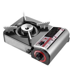 Mini aragaz portabil EMD4X4 de 2,1 kW, cu corp din oțel inoxidabil.