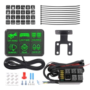 Panou de control cu 6 comutatoare și sistem de relee universal 12V/24V, 960W, ORE4x4