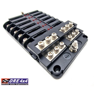 Panou siguranțe auto universal cu 12 sloturi și indicator LED 12V-24V ORE4x4 - Img 3