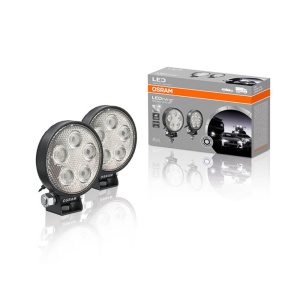 Proiectoarele LED Osram VX70-SP și ambalajul original al produsului.