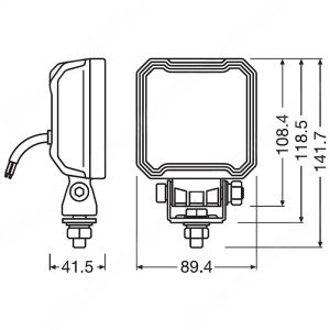 Proiector LED patrat Wide 6000K 21W Osram VX100-WD Wide - Img 6