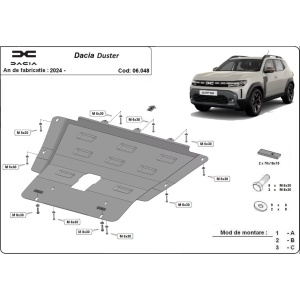 Scut auto metalic Dacia Duster, Bigster 4x2 + 4x4 2024 - 2025 - Img 3