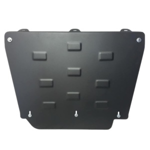 Prim-plan al scutului metalic Scut Protection, cu detalii de prindere pentru Renault Laguna 3.