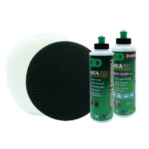 Set Polish Abraziv și Finisare, 2 Paste 236 ml, 2 Paduri Lână Tăiere și Spumă Finisare 75 mm, 3DProducts