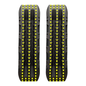 Set rampe de tracțiune negre 104 x 28 cm cu ornamente verzi, cu husă, EMD4x4