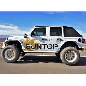 Soft top complet Fastback Jeep Wrangler JL și 4XE (2018-prezent) finisaj Black Diamond Suntop - Img 3