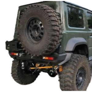 Bară spate metalică cu suport roată rezervă și suport canistră Suzuki Jimny JB74 (2018-2025) receptor cârlig inclus ORE4x4 - Img 4