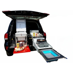 Bucătărie modulară portabilă ClearView Pantry Kitchen universală pentru Off-Road și Camping, 74L, ClearView