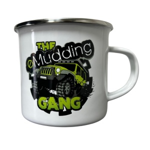 Cană Vintage eMudding Gang 350 ml alb oțel inoxidabil