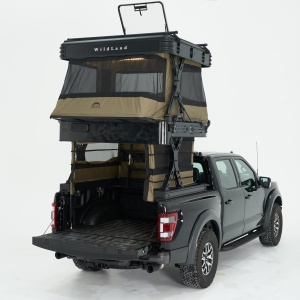Cort de acoperis auto 2-3 persoane, cu două niveluri, compatibil cu autovehicule tip pick-up, acționare automată, Wingman Wild Land