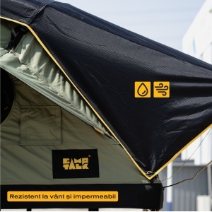 Materialul impermeabil și rezistent la vânt al cortului CampTalk Echo 160.