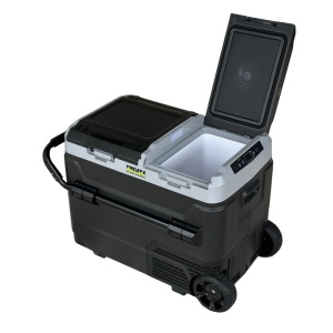 Frigider si congelator auto portabil cu roti 50 L, cu compresor, alimentare 12V/24V/220V, Bluetooth, control digital, -20°C +20°C EMD4x4