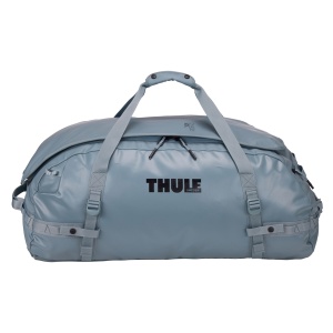 Vedere frontală a genții duffel Thule Chasm 90L, cu mânerele și fermoarul principal.