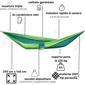 Hamac hikerjoy forest green,