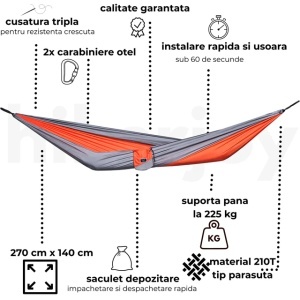 Hamac portabil din nylon
