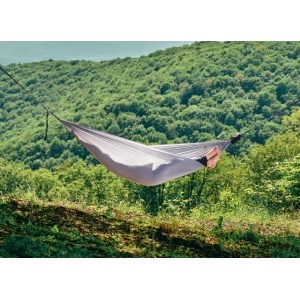 Hamac ultra ușor hikerjoy gri, 20D ripstop nylon, 150 kg, Hikerjoy