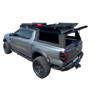 Hardtop Ford Ranger, Wildtrack, Raptor, pentru modelele Double Cab 2023+, finisaj negru antizgârieturi, AQMCAB T80