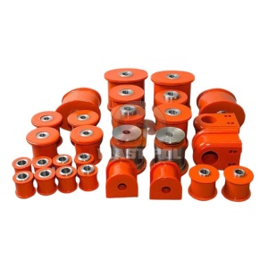 Kit bucse poliuretan Jeep Grand Cherokee WJ/WG Cu 2 Bucse Bascule Metalice Poliuretan Portocalii 75 ShA Elast-Pol