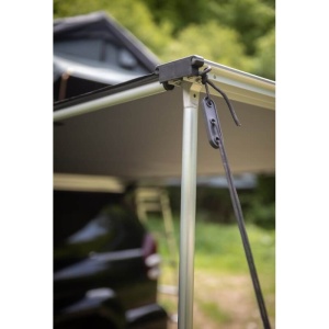 Marchiză auto 2×2,5 m, poliester 600D, impermeabilă PU2000, cu stâlpi incluși, Overlander