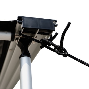 Marchiză auto CampTalk, 200 x 250 x 210 cm, acoperire 5 m², 10 kg, rezistent la apă, montaj rapid, compatibil cu orice mașină echipat cu bare transversale sau roof rack.