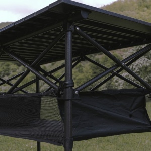 Masa camping ajustabila cu husă, negru, Overlander