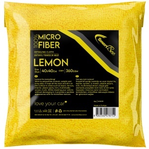 Microfibră de curățare detaliată LEMON, 40x40cm, 380GSM, galben, SmartBee 3DProducts