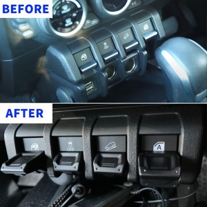 Ornamente panou butoane pentru Suzuki Jimny JB64/JB74 (2018+), set 4 bucăți, ABS negru mat, ORE4x4 - Img 2