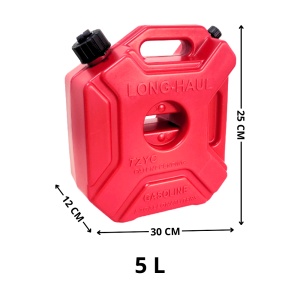 Pachet Suport și Canistră de 5L, 30 x 12 x 15 cm, din plastic cu supapă de aerisire și furtun flexibil de turnare inclus, roșu, Emd4x4