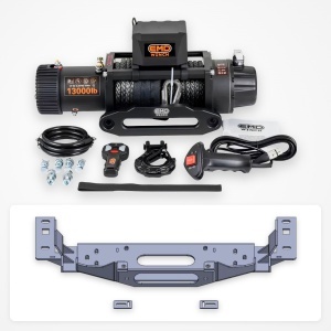 Pachet troliu Ford Ranger Raptor (2023+) 2.0 Diesel: troliu electric EMD Winch 13000 lbs cablu sintetic și suport troliu dedicat