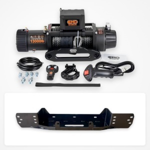 Pachet troliu Ford Ranger / Volkswagen Amarok (2023+): troliu electric EMD Winch 13000 lbs cablu sintetic și suport troliu dedicat