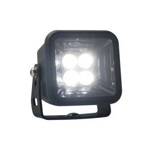 Proiector LED cu capac Dark Knight Fortex 85x64x80 mm, 40W, 3200 lm, rază 51 m, flood, 4000/5000/6000K, lumină portocalie, aluminiu negru, suport inox, DT4, 9-36V, rezistent la apă și praf (IP68/IP69K), Strands